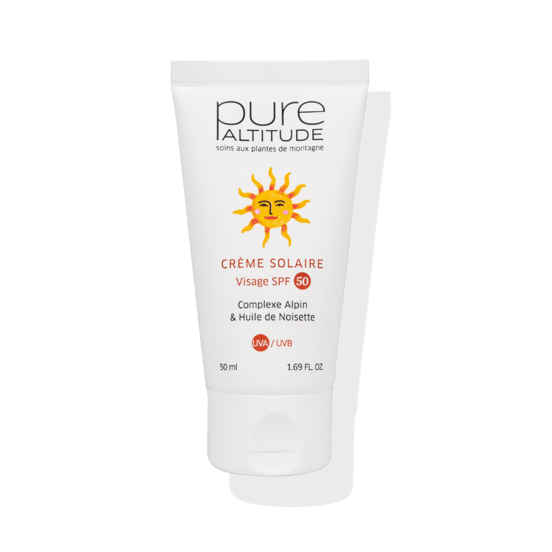 Crème Solaire SPF50 au Complexe Alpin & l'Huile de Noisette